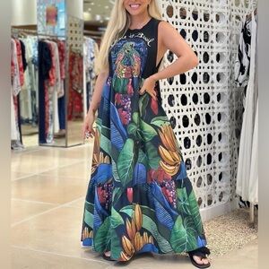 FARM Rio Fantasy Midi Dress Size XS